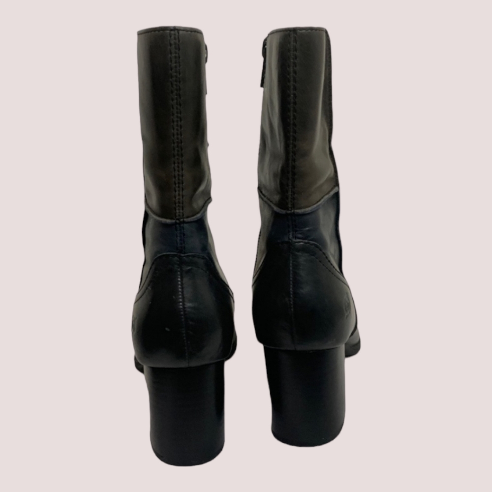 Born Leather Patchwork Boots, Size 9 - image 3